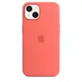 Apple Original iPhone 13 Silikon Case mit MagSafe Pink Pomelo