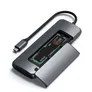 Satechi USB-C Hybrid Multiport Adapter mit SSD Steckplatz Space Grau