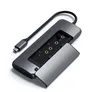 Satechi USB-C Hybrid Multiport Adapter mit SSD Steckplatz Space Grau
