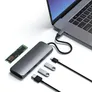 Satechi USB-C Hybrid Multiport Adapter mit SSD Steckplatz Space Grau