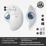 Logitech ERGO M575 Kabellose Trackball Maus Weiß