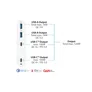 GC USB-Desktop-Schnellladestation 120W GaN-Technologie  4-Port USB-C/A PD weiß