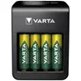 VARTA LCD Plug Charger + inkl. 4x Akku Mignon AA (2100 mAh) Universal Ladegerät