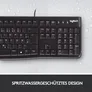 Logitech K120 Kabelgebundene Tastatur US Layout Schwarz