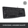 Logitech K120 Kabelgebundene Tastatur US Layout Schwarz