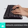Logitech K120 Kabelgebundene Tastatur US Layout Schwarz