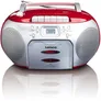 Lenco SCD-420RD CD-Radio mit Kassette, Rot