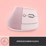 Logitech Lift Vertical Rosa - Ergonomische Kabellose Maus