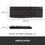 Logitech K120 Kabelgebundene Tastatur tschechisches Layout Schwarz 920-002641