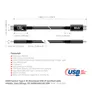 Club 3D USB 4 2x2 Typ-C Kabel USB-IF 4K60Hz PD 240W St./St. 2m schwarz CAC-1575