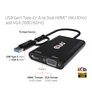 Club 3D USB 3.2 Splitter Type-C/-A zu Dual HDMI (4K/30Hz) + VGA CSV-1611