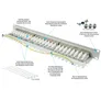 Good Connections Patch Panel 19" Cat. 6A 24-Port 1 HE STP lichtgrau