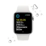 Apple Watch SE (2. Gen) GPS 44mm Aluminium Silber Sportarmband Weiß