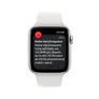 Apple Watch SE (2. Gen) GPS 44mm Aluminium Silber Sportarmband Weiß