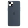 Apple Original iPhone 14 Plus Silikon Case mit MagSafe Sturmblau