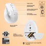 Logitech Lift für Mac Offwhite - Vertical Ergonomische Kabellose Maus