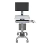 Ergotron WorkFit-C Single LD mobiler Steh-Sitz Arbeitsplatz bis 30" TFT höhenv.