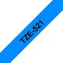 Brother TZe-521 Schriftband 9mm x 8m, schwarz auf blau, selbstklebend
