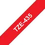 Brother TZe-435 Schriftband, 12mm x 8m , weiss auf rot, selbstklebend