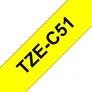 Brother TZe-C51 laminiertes Schriftband schwarz auf gelb 24 mm x 5 m