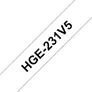 Brother HGe-231V5 Schriftband-Multipack 5x High-Grade 12mm x 8m