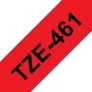 Brother TZe-461 Schriftband, 36mm x 8m , schwarz auf rot, laminiert