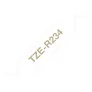 Brother TZe-R234 P-touch textiles Schriftband gold auf weiß 12mm x 4m