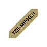 Brother TZe-MPGG31 P-touch Schriftband (laminiert), schwarz auf gold, 12mm x 4m