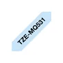 Brother TZe-MQ531 P-touch Schriftband (laminiert), schwarz auf pastellblau, 4m