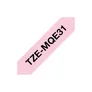 Brother TZe-MQE31 P-touch Schriftband (laminiert), schwarz auf pastellrosa, 4m