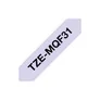 Brother TZe-MQF31 P-touch Schriftband (laminiert), schwarz auf pastelllila, 4m