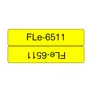 Brother FLe-6511 Einzelfähnchen-Etikett, schwarz auf gelb, 21 x 45 mm, 72 St.