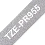 Brother TZe-PR955 Schriftband (laminiert), weiß auf glitzersilber, 24mm breit
