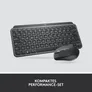 Logitech MX Keys Mini Combo for Business Grafit, Logi Bolt Adapter, Bluetooth, USB-C, Unterstützt Logi Options+