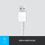 Logitech H390 Kabelgebundenes Beidseitiges Headset USB Weiß