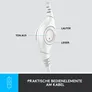 Logitech H390 Kabelgebundenes Beidseitiges Headset USB Weiß
