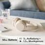 Sony WH-CH520 Beige Over Ear Kopfhörer mit Bluetooth