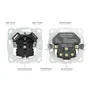 Kabelmeister Einbausteckdose 2-fach m. Schnelllader (20W, PD3.0), USB, weiss
