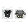 Kabelmeister Einbausteckdose 2-fach m. Schnelllader (20W, PD3.0), USB, anthrazit