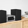 Panasonic SC-PM704EG-S Micro HiFi System mit 80W, CD, Bluetooth, DAB+, silber
