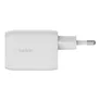 Belkin 65W Dual USB-C Ladegerät, Power Deliver, PPS, weiß, universal