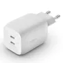 Belkin 65W Dual USB-C Ladegerät, Power Deliver, PPS, weiß, universal
