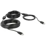 DeLOCK USB 2.0 Kabel USB-A zu USB-B 20m 83557 schwarz