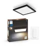 Philips Hue White Ambiance Aurelle Deckenleuchte sw + Dimmschalter • 30x30cm
