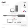 Club 3D USB Gen2 Typ-C auf HDMI 4K120Hz/8K60Hz HDR10, DSC1.2 PD Adapter St./B.