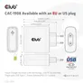 Club 3D Reise Ladegerät PPS 100W GAN, USB-IF TID-zertifiziert USB Typ-C PD 3.0
