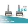 DIGITUS USB 2.0 Anschlusskabel, Typ A St/St 1.8m schwarz