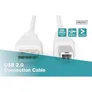 DIGITUS USB 2.0 Anschlusskabel, Typ A - B St/St, 1.8m beige