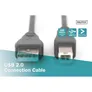 DIGITUS USB 2.0 Anschlusskabel, Typ A - B St/St 5.0m schwarz