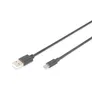 DIGITUS USB 2.0 Anschlusskabel, Typ A - micro B St/St, 1.8m schwarz